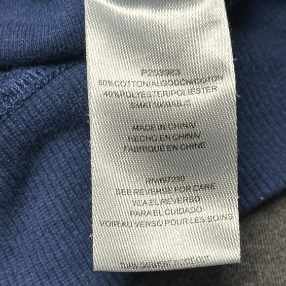 Steve Madden Women's Navy Blue Stars Cotton Sweatshirt Crop Graphic Size M - Picture 7 of 7